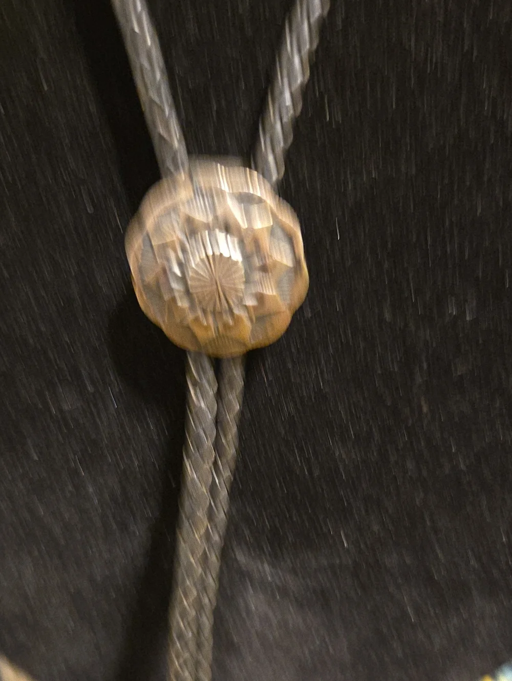 Vintage Mid-Century Silver Concho Bolo Tie 40